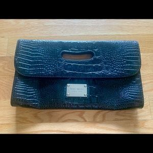 Black Nine West Clutch with Built In Handle